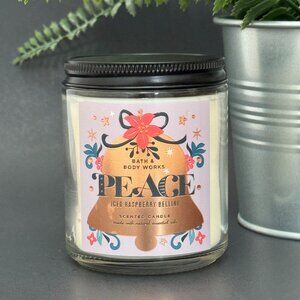 BBW Peace Iced Raspberry Bellini Bath & Body Works Mason Jar Single Wick Candle